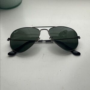 Ray-Ban Silver Frame Sunglasses with Dark Lenses
